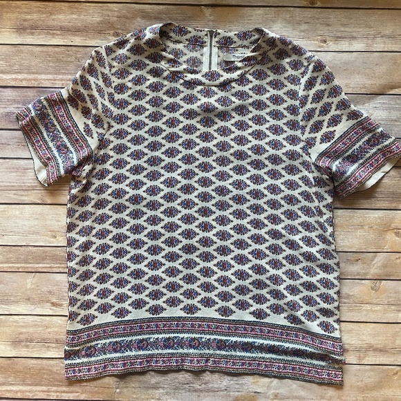 Madewell Tops - Madewell Silk Blouse with Zippered Back